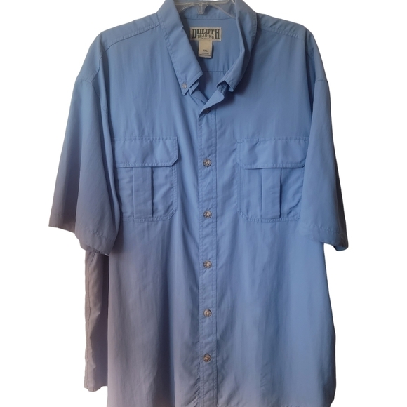 DULUTH Trading Co 2XL Mesh Vented Work Shirt Blue - Picture 2 of 6